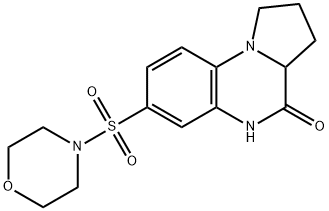 7-(MORPHOLINOSULFONYL)-1,2,3,3A-TETRAHYDROPYRROLO[1,2-A]QUINOXALIN-4(5H)-ONE Struktur