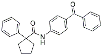 N-(4-(PHENYLCARBONYL)PHENYL)(PHENYLCYCLOPENTYL)FORMAMIDE Struktur