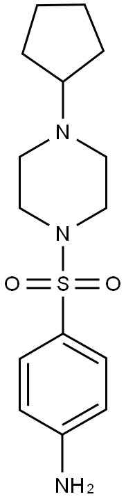 4-(4-CYCLOPENTYL-PIPERAZINE-1-SULFONYL)-PHENYL-AMINE Struktur