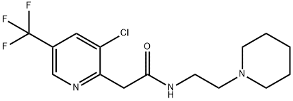 2-[3-CHLORO-5-(TRIFLUOROMETHYL)-2-PYRIDINYL]-N-(2-PIPERIDINOETHYL)ACETAMIDE Struktur