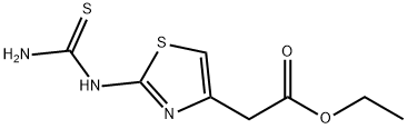 ETHYL 2-(4-((AMINOTHIOXOMETHYL)AMINO)-3,5-THIAZOLYL)ACETATE Struktur