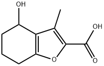 4-ヒドロキシ-3-メチル-4,5,6,7-テトラヒドロ-1-ベンゾフラン-2-カルボン酸 化學(xué)構(gòu)造式