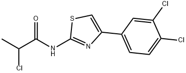 2-CHLORO-N-[4-(3,4-DICHLORO-PHENYL)-THIAZOL-2-YL]-PROPIONAMIDE Struktur