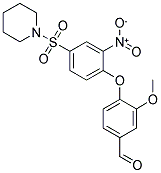 3-METHOXY-4-[2-NITRO-4-(PIPERIDINE-1-SULFONYL)-PHENOXY]-BENZALDEHYDE Struktur