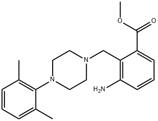 METHYL 3-AMINO-2-([4-(2,6-DIMETHYLPHENYL)PIPERAZINO]METHYL)BENZENECARBOXYLATE Struktur