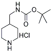 (BOC-4-AMINOMETHYL)-PIPERIDINE HYDROCHLORIDE Struktur