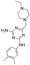 N2-(3,4-DIMETHYLPHENYL)-6-((4-ETHYLPIPERAZIN-1-YL)METHYL)-1,3,5-TRIAZINE-2,4-DIAMINE Struktur