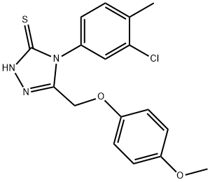 4-(3-CHLORO-4-METHYLPHENYL)-5-[(4-METHOXYPHENOXY)METHYL]-4H-1,2,4-TRIAZOLE-3-THIOL Struktur