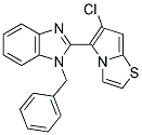 1-BENZYL-2-(6-CHLORO-PYRROLO[2,1-B]THIAZOL-5-YL)-1H-BENZOIMIDAZOLE Struktur