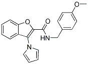 N-(4-METHOXYBENZYL)-3-(1H-PYRROL-1-YL)-1-BENZOFURAN-2-CARBOXAMIDE Struktur