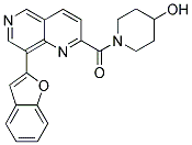 1-([8-(1-BENZOFURAN-2-YL)-1,6-NAPHTHYRIDIN-2-YL]CARBONYL)PIPERIDIN-4-OL Struktur