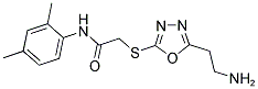 2-[5-(2-AMINO-ETHYL)-[1,3,4]OXADIAZOL-2-YLSULFANYL]-N-(2,4-DIMETHYL-PHENYL)-ACETAMIDE Struktur