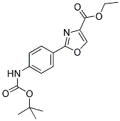 2-(4-TERT-BUTOXYCARBONYLAMINO-PHENYL)-OXAZOLE-4-CARBOXYLIC ACID ETHYL ESTER Struktur