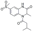 3-METHYL-4-(3-METHYLBUTANOYL)-7-(METHYLSULFONYL)-3,4-DIHYDROQUINOXALIN-2(1H)-ONE Struktur