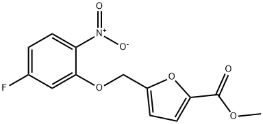 5-(5-FLUORO-2-NITRO-PHENOXYMETHYL)-FURAN-2-CARBOXYLIC ACID METHYL ESTER Struktur