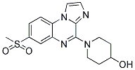 1-[7-(METHYLSULFONYL)IMIDAZO[1,2-A]QUINOXALIN-4-YL]PIPERIDIN-4-OL Struktur