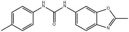 N-(2-METHYL-1,3-BENZOXAZOL-6-YL)-N'-(4-METHYLPHENYL)UREA Struktur