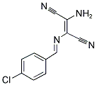 2-AMINO-1-[1-AZA-2-(4-CHLOROPHENYL)VINYL]ETHENE-1,2-DICARBONITRILE Struktur