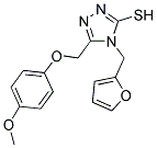 4-(2-FURYLMETHYL)-5-[(4-METHOXYPHENOXY)METHYL]-4H-1,2,4-TRIAZOLE-3-THIOL Struktur