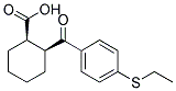 CIS-2-(4-THIOETHYLBENZOYL)CYCLOHEXANE-1-CARBOXYLIC ACID Struktur