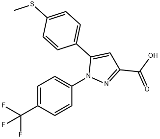 5-(4-METHYLSULFANYL-PHENYL)-1-(4-TRIFLUOROMETHYL-PHENYL)-1H-PYRAZOLE-3-CARBOXYLIC ACID price.