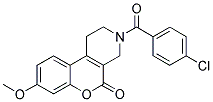 3-(4-CHLOROBENZOYL)-8-METHOXY-1,2,3,4-TETRAHYDRO-5H-CHROMENO[3,4-C]PYRIDIN-5-ONE Struktur