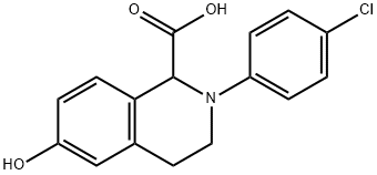 2-(4-CHLORO-PHENYL)-6-HYDROXY-1,2,3,4-TETRAHYDRO-ISOQUINOLINE-1-CARBOXYLIC ACID Struktur