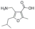 4-AMINOMETHYL-5-ISOBUTYL-2-METHYL-FURAN-3-CARBOXYLIC ACID Struktur