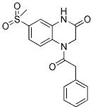 7-(METHYLSULFONYL)-4-(PHENYLACETYL)-3,4-DIHYDROQUINOXALIN-2(1H)-ONE Struktur