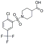 1-[[2-CHLORO-5-(TRIFLUOROMETHYL)PHENYL]SULFONYL]PIPERIDINE-4-CARBOXYLIC ACID Struktur