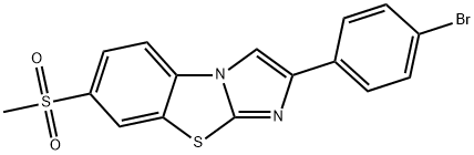 2-(4-BROMOPHENYL)-7-(METHYLSULFONYL)IMIDAZO[2,1-B][1,3]BENZOTHIAZOLE Struktur