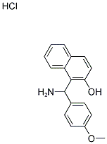 1-[AMINO-(4-METHOXY-PHENYL)-METHYL]-NAPHTHALEN-2-OL HYDROCHLORIDE Struktur