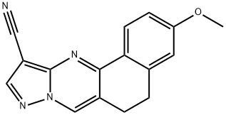 3-METHOXY-5,6-DIHYDROBENZO[H]PYRAZOLO[5,1-B]QUINAZOLINE-11-CARBONITRILE Struktur