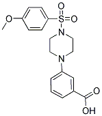 3-(4-[(4-METHOXYPHENYL)SULFONYL]PIPERAZIN-1-YL)BENZOIC ACID Struktur