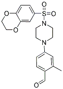 4-[4-(2,3-DIHYDRO-1,4-BENZODIOXIN-6-YLSULFONYL)PIPERAZIN-1-YL]-2-METHYLBENZALDEHYDE Struktur