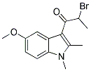 2-BROMO-1-(5-METHOXY-1,2-DIMETHYL-1H-INDOL-3-YL)-PROPAN-1-ONE Struktur