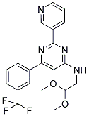 N-(2,2-DIMETHOXYETHYL)-2-PYRIDIN-3-YL-6-[3-(TRIFLUOROMETHYL)PHENYL]PYRIMIDIN-4-AMINE Struktur