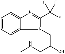 1-METHYLAMINO-3-(2-TRIFLUOROMETHYL-BENZOIMIDAZOL-1-YL)-PROPAN-2-OL Struktur