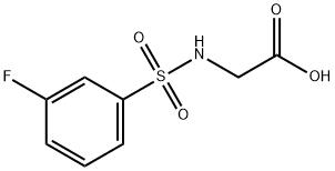 2-([(3-FLUOROPHENYL)SULFONYL]AMINO)ACETIC ACID Struktur