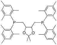 (+)-O-ISOPROPYLIDENE-2,3-DIHYDROXY-1,4-BIS[BIS(2,4,6-TRIMETHYLPHENYL)PHOSPHINO]BUTANE Struktur