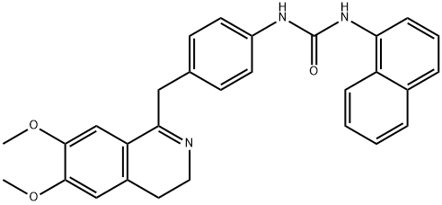 1-(4-((6,7-DIMETHOXY(3,4-DIHYDROISOQUINOLYL))METHYL)PHENYL)-3-(1-NAPHTHYL)UREA Struktur