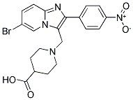 1-[6-BROMO-2-(4-NITRO-PHENYL)-IMIDAZO[1,2-A]-PYRIDIN-3-YLMETHYL]-PIPERIDINE-4-CARBOXYLIC ACID Struktur