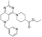 1-(2-METHYL-6-PYRIDIN-3-YLMETHYL-5,6,7,8-TETRAHYDRO-PYRIDO[4,3-D]PYRIMIDIN-4-YL)-PIPERIDINE-4-CARBOXYLIC ACID ETHYL ESTER Struktur