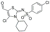 4-CHLORO-N-[(2E)-4-CHLORO-3-CYCLOHEXYL-5-FORMYL-1,3-THIAZOL-2(3H)-YLIDENE]BENZENESULFONAMIDE Struktur