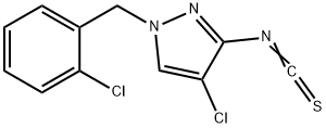 4-CHLORO-1-(2-CHLORO-BENZYL)-3-ISOTHIOCYANATO-1H-PYRAZOLE Struktur