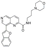 8-BENZOFURAN-2-YL-[1,6]NAPHTHYRIDINE-2-CARBOXYLIC ACID (3-MORPHOLIN-4-YL-PROPYL)-AMIDE Struktur