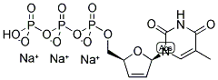 2',3'-DIDEHYDRO-2',3'-DIDEOXY-THYMIDINE-5'-TRIPHOSPHATE, SODIUM SALT Struktur