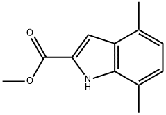 4,7-DIMETHYL-1H-INDOLE-2-CARBOXYLIC ACID METHYL ESTER Struktur