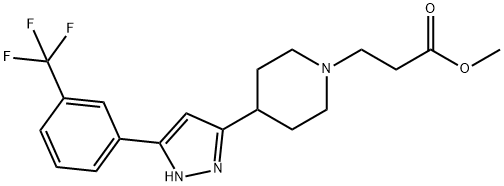 METHYL 3-(4-(5-[3-(TRIFLUOROMETHYL)PHENYL]-1H-PYRAZOL-3-YL)PIPERIDINO)PROPANOATE Struktur