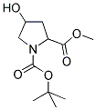 4-HYDROXY-PYRROLIDINE-1,2-DICARBOXYLIC ACID 1-TERT-BUTYL ESTER 2-METHYL ESTER Struktur